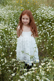 שמלה לילדה תלתן פרחי אורגנזה