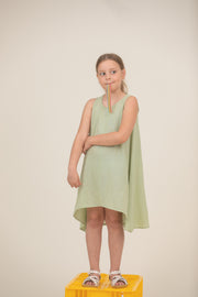 שמלת לילדה יהלום ירוק