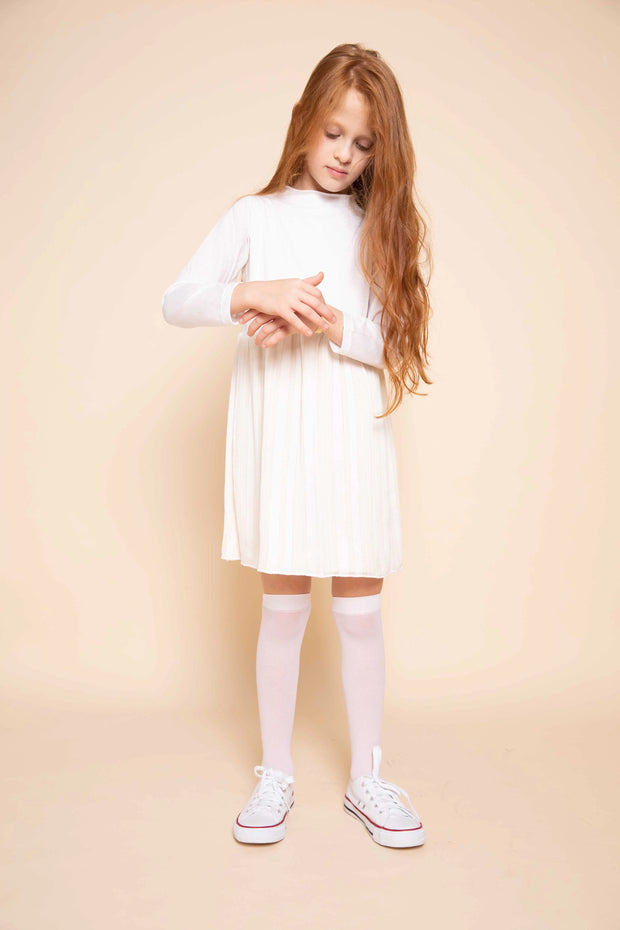 שמלה משולבת שיפון לילדה דגם ורוניק
