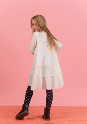 שמלה חגיגית לילדה נטלי טול לבנה