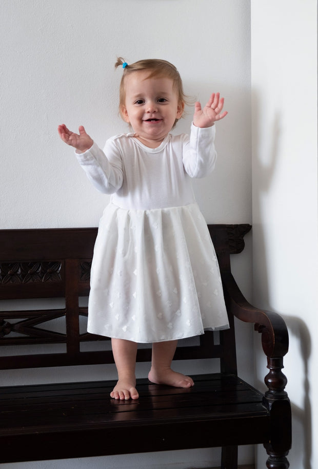 שמלה לתינוקת רון טול לבן